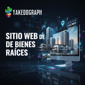 "Sitio web de Bienes Raices: Diseño moderno con propiedades y mapas digitales."