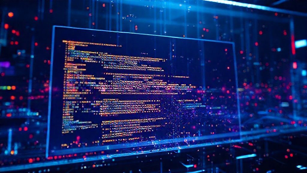 "Vibrant digital web development scene. Code flowing, browser window, global connectivity, modern, clean. No text." (AI Generated - Pollinations Flux)
